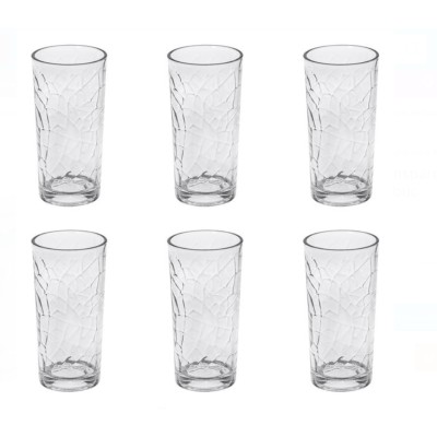 Pahare din Sticla Transparenta cu Model &amp;quot;Crackled&amp;quot; 250ml foto