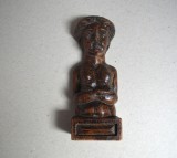 Ornament din lemn pentru mobilier bust de femeie sec 18-19