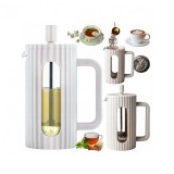 Infuzor din sticla, aparat pentru cafea, ceai sau ierburi, capacitate 350 ml, gri, Klausberg