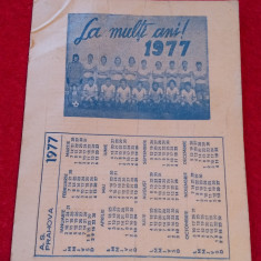 Foto-mini calendar(include returul 1977)fotbal-echipa "PRAHOVA" Ploiesti