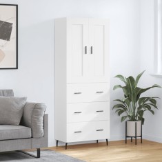 vidaXL Dulap &icirc;nalt, alb, 69,5x34x180 cm, lemn compozit