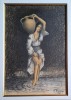 Constantin NIŢESCU-Ţărăncuţă cu urcior, tehnică mixtă (1987), Scene gen, Carbune, Realism
