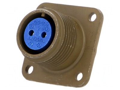Conector circular din aluminiu 12S 97 Oliv foto