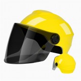 Cumpara ieftin Casca scuter/bicicleta electrica Unisex cu vizor, marime universala 56-62 cm, Galben