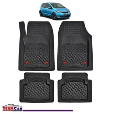 Covorase Auto TeamCar&reg; Tip Tavita Compatibile Skoda Citigo Generatia I (2011&ndash;2020) Negru Material Rezistent