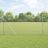 VidaXL Zid din s&acirc;rmă sudată 1.4x10 m Oțel galvanizat