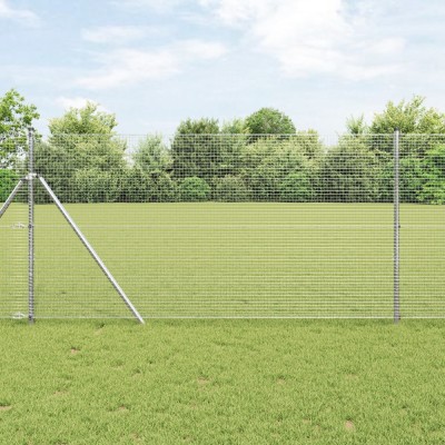 vidaXL &amp;Icirc;ngrădire din s&amp;acirc;rmă sudată 1x100 m Oțel galvanizat foto