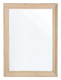 Cumpara ieftin Oglinda decorativa perete rama lemn natur Tiziano 60x3.5x80 cm