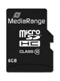 Card de memorie MediaRange MicroSDHC, 8GB, Clasa 10 + Adaptor SD