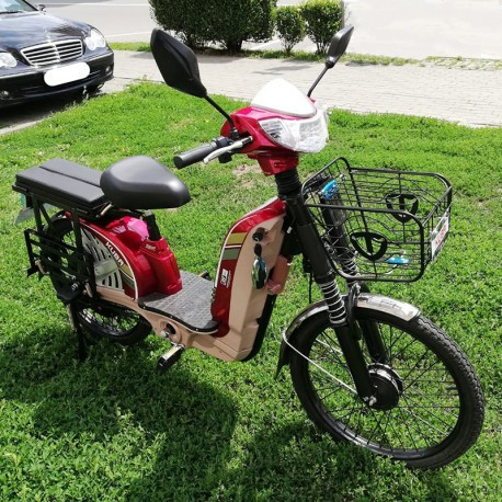 Bicicleta electrica 2 locuri, 250W, 48V 12Ah, fara permis, alarma, Kuba  KM5-S | Okazii.ro