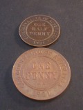 One Penny 1921 + Half Penny 1921 Australia (poze). Discount conform descrierii [10 - 20 %. Vezi descrierea.].