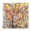 Tablou 3D pictat manual, Toamna tarzie, 30x30cm acril pe panza in cutit, Kenny Varniote