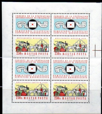 UNGARIA 1959, Congres Filatelie, MNH, serie neuzata foto