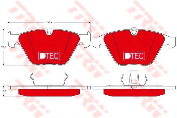 Set placute frana,frana disc BMW Seria 1 Cupe (E82) (2007 - 2013) TRW GDB1498DTE
