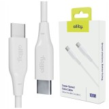 Cablu de date si incarcare Allity AUC-02 USB-C to USB-C 100W 2m Alb
