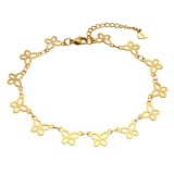 Cumpara ieftin Bratara de glezna placata cu aur Butterfly