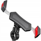 Cumpara ieftin Suport telefon R16-metal 4 RIDE (pentru volan 20-30mm, culoare negru/rosu, Metal)