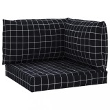 Cumpara ieftin Perne pentru paleti, 3 buc, negru, model carouri, textil oxford