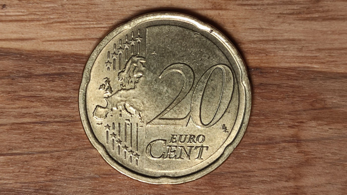 Germania - moneda de colectie - 20 euro cent 2007-2022 - a2-a harta a Europei