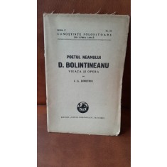 Poetul neamului D. Bolintineanu, viata si opera - I.G. Dimitriu