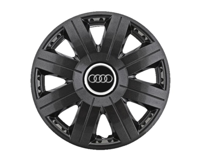 Set 4 capace roti Cosmos Negru R15, pentru gama auto Audi