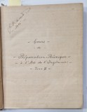 COURS DE PREPARATION THEORIQUE A L 'ART DE L 'INGENIEUR , TOME III , CURS LITOGRAFIAT , CONTINE SI PAGINI OLOGRAFE , 1925