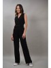 Salopeta Dama Lunga Eleganta Bellino Neagra Marimea S, Poliester, Rayon, Elastan