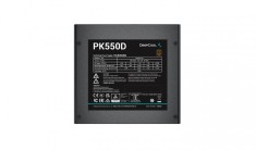 SURSA DeepCool, PK550D, 550W (real),120mm fan,2x PCI-E (6+2), 6xS-ATA,4Pin perif. x3 X!, &quot;R-PK550D-FA0B-EU&quot; (timbru verde 2 lei)