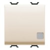 Intrerupator simplu semn cu led 2M Gewiss Chorus Ivory GW11033