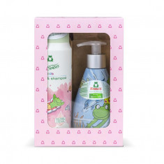 Set cadou Frosch EKO, gel de duș/șampon + săpun, roz, pentru copii, 2x 300 ml