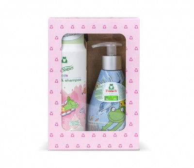 Set cadou Frosch EKO, gel de duș/șampon + săpun, roz, pentru copii, 2x 300 ml foto