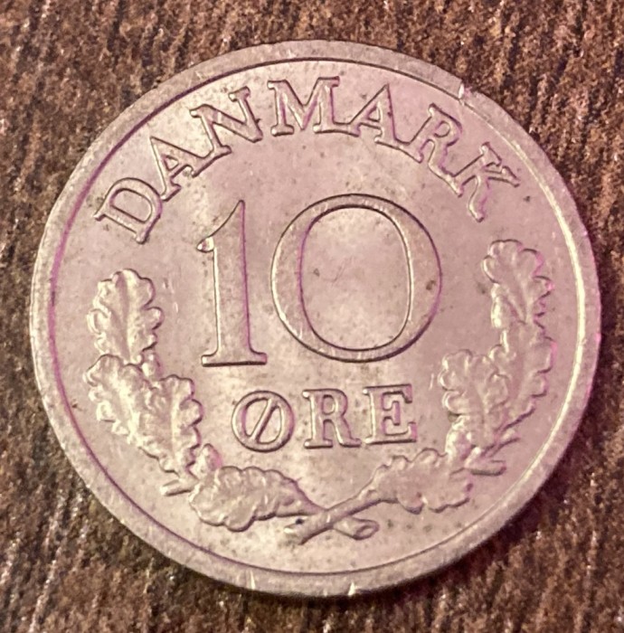 C50 - Moneda foarte veche - Danemarca - 10 ore - 1970