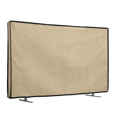 Husa de in Kwmobile pentru televizor de 55 inch, Bej, Textil, KWM000017VD004C foto