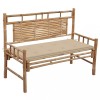 VidaXL Bancă de grădină cu pernă, 120 cm, bambus 3063879