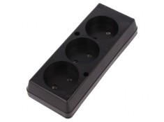 Conector Alimentare AC Mamă Splitter 2P 250V 16A Negru