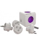 Fisa sub forma de cub 4 prize +2x USB +4 mufe adaptoare ReWirable, ALLOCACOC