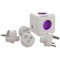 Fisa sub forma de cub 4 prize +2x USB +4 mufe adaptoare ReWirable