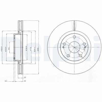 DELPHI BG4113 Disc frana foto