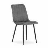 Scaun stil scandinav, Artool, Lava, catifea, metal, gri si negru, 43x51x90 cm GartenVIP DiyLine