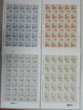 TIMBRE ROMANIA LP1440/1997 Centenar expeditia BELGICA -Set 4 coli 25 timbre MNH, Nestampilat