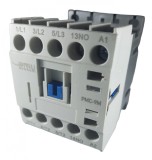 Contactor mini 9A cu 3 poli alimentare bobina 24V AC + 1 contact NO, Omu System