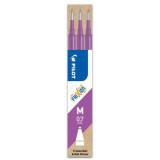 Set 3 rezerve roller Frixion Ball Pilot 0.7 mm varf mediu, purpuriu