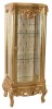 Vitrina Baroc Lemn Masiv Auriu 130cm Antichitate Alama Sticla Eleganta