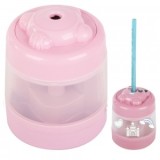 Ascutitoare electrica reincarcabila, incarcare USB, model ursulet, roz