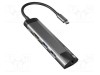 Hub USB 3.0 NATEC cu HDMI, RJ45, USB A x2 și USB C, 5 porturi, gri