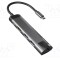 Hub USB 3.0 NATEC cu HDMI, RJ45, USB A x2 și USB C, 5 porturi, gri
