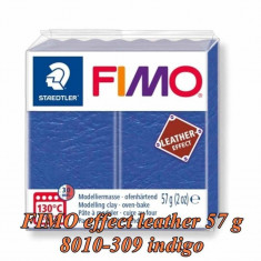 FIMO Effect 57g Albastru cerulean Leather foto