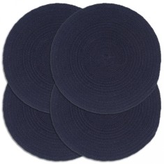 Naproane, 4 buc., bleumarin, 38 cm, rotund, simplu, bumbac foto