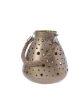 Cumpara ieftin Decoratiune - Iron Lantern with Rope Handle - Gold | Kaemingk