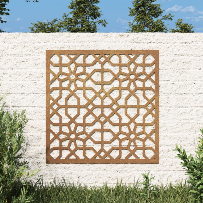 Decor perete de gradina 55x55 cm, design maur, otel Corten GartenMobel Dekor